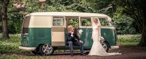 Gloucestershire Wedding Photographer Simon Young's, Eastwood Park Wedding Picture, Spilt screen camper van